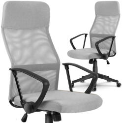 Sofotel Irodai szék, Sofotel Sydney, világosszürke, 110-117, 5 cm, mikrohálós háttámla, állítható, hintamechanika, gázliftes magasságállítás, gumírozott kerekek (TE2451)