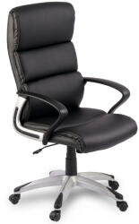 Sofotel Irodai szék, Sofotel EG-228, fekete, 113-123 cm, 49-59 cm ülésmagasság, bőr kárpit, állítható, hintamechanika, gázliftes magasságállítás, gumírozott kerekek (TE2280)