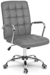 Sofotel Irodai szék, Sofotel Benton, szürke, 95-105 cm, műbőr kárpit, ergonomikus háttámla, hintamechanika, gázliftes magasságállítás, gumírozott kerekek, 120 kg teherbírás (TE2431)