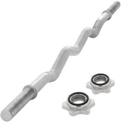 MAXXIVA® Súlyzórúd kétkezes EZ 120 cm ezüst (ZFF38381)