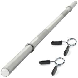 MAXXIVA® Súlyzórúd olimpiai rugós zár 180 cm ezüst (ZFF38304)