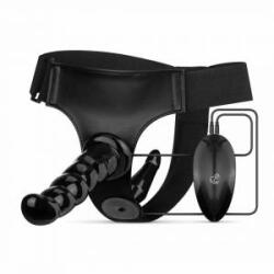 Boss of Toys Fetish Collection Vibrating Strap-On System Black Adjustable Set