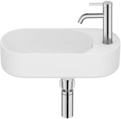 Roca Meridian mosdótál 50x27.5 cm ovális klasszikus fehér matt A327740620 (A327740620)