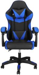 Sersimo Gamer irodai szék, ergonomikus, derék- és fejtámlával, 114-123x55x50 cm, fekete és kék (HF-0019)