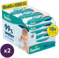 Pampers Aqua nedves törlőkendő 2x18x60 db