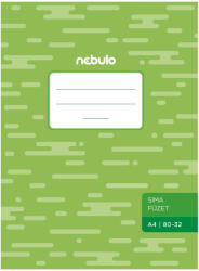 Nebulo Nebulo: Tűzött sima füzet A4 80-32 (TF-ECO-A4-SI) - jatekshop
