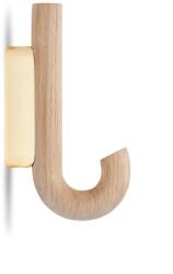 Gejst cuier de perete din lemn de stejar 13, 3 x 2 x 6, 2 cm 99KK-OPU0LF_88X (G10240) Agatator cuier