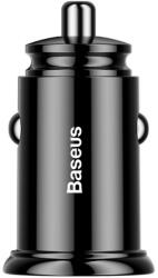 Baseus CCALL-YD01 Kör alakú Autós Töltő 2xUSB QC3.0 30W Fekete