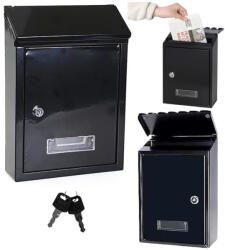 LEAN Fekete postásláda kulccsal (26733)