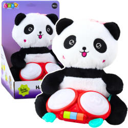LEAN Toys Plüss panda dobokkal és fényekkel (22907)