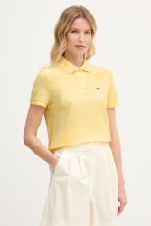 Lacoste női pamut póló - sárga 34