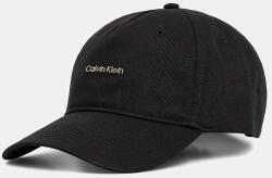Calvin Klein baseball sapka férfi pamut - fekete Univerzális méret - answear - 18 990 Ft