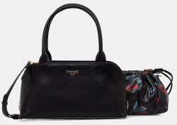 Twinset női műbőr vászontáska - fekete Univerzális méret - answear - 45 990 Ft