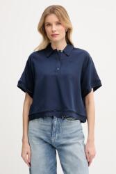Lacoste póló női lyocellel - sötétkék 34