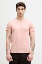 Lacoste t-shirt férfi pamut - narancssárga L