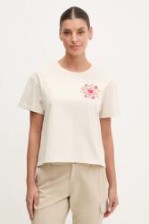 Fjallraven t-shirt Fjällblomster - bézs XS