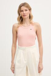Lacoste női pamut top - rózsaszín 38