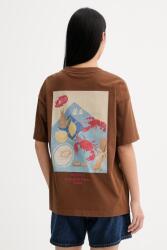 Marc O'Polo női pamut t-shirt - barna XS