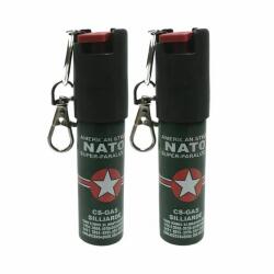 DEPOX Set 2 x Mini Spray Paralizant NATO, DEPOX®, tip breloc, propulsie jet, 20 ml (0456)