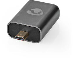 Nedis CVTB34907GY micro HDMI - HDMI adapter, 4K@60Hz, aranyozott, alumínium ház (CVTB34907GY)
