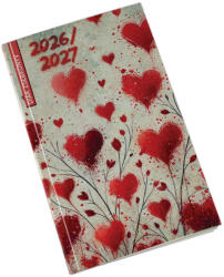  Realsytem Diák Zsebkönyv 21x13 cm 2026-2027 Szívek (RS531365)