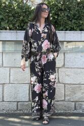 FashionLand COMPLEU DIN VASCOZA SI MATASE CU TUNICA FLORI DE CIRES TALIE UNICA Multicolora