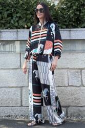 FashionLand COMPLEU DIN VASCOZA SI MATASE CU BOMBER HORSE ODYSSEY BLACK TALIE UNICA Multicolora
