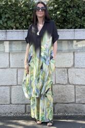FashionLand COMPLEU DIN VASCOZA SI MATASE CU ROCHIE LUNGA TIP TUNICA STRELITZIA TALIE UNICA Multicolora