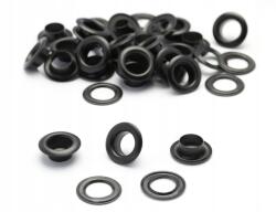 Mawrex Katicás szemek 8 mm fekete 100 db-os szett (Oczka metalowe kaletnicze fi 8 czarne)