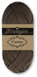 Scheepjes Catona 111 Cocoa Bean - mély barna pamut fonal