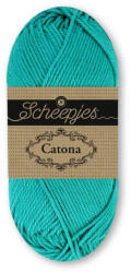 Scheepjes Catona 091 Bright Teal - élénk türkizkék pamut fonal