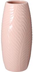 Koopmann Porcelán Váza 93X93X202Mm Levél Motívummal, Rózsaszín