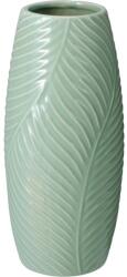  Porcelán Váza 93X93X202Mm Levél Motívummal, Zöld