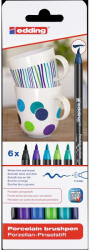 edding Ecsetirón porcelán marker 1-4mm, kerek Edding 4600/6, 6 cool klf. szín (7580206002) - iroszer24
