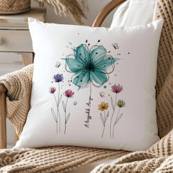 Deconline Crafts Egyedi neves Anyák napi párnahuzat 40x40 cm "FLOWER (DO-MD-2-PILLOW)