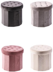 AdTrend Set 4 tabureti catifea multicolora 38 x 36 cm (102119)