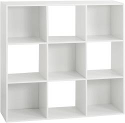 5five Simple Smart Etajera alba 5Five Mix n'Modul cu 9 compartimente din PAL, 101x32x101 cm (JJ-138971C) Biblioteca