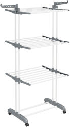 Songmics Uscator de rufe pliabil SONGMICS cu 4 niveluri, roti si aripi laterale, alb (EZ-LLR701W01)