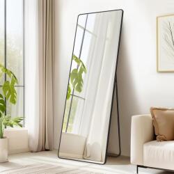 Songmics Oglinda de podea Songmics 160x50 cm, sticla securizata, cadru aluminiu negru (EZ-LFM030B01)