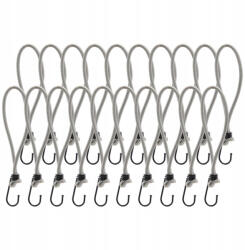 Sersimo Set 25 elastice cu carlig pentru fixare prelata si banner, 25 cm, gri (DEK-7558)