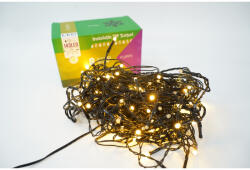 Flippy Sectiune Instalatie de Craciun, Flippy , Tip Turturi, Fara Alimentator, 5m, 143 LED-uri, 8 Jocuri de Lumini, Fir Negru, Lumina Alb Cald, IP44, Interconectabila (teo-11348)