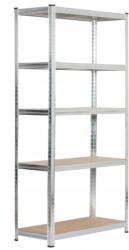 EXTRALINK Regał Magazynowy Metalowy Srebrny 220x90x40cm (ex.98536) Raft
