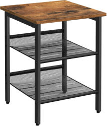 VASAGLE Noptiera VASAGLE stil industrial, rafturi reglabile, maro rustic (EZ-LET23X)
