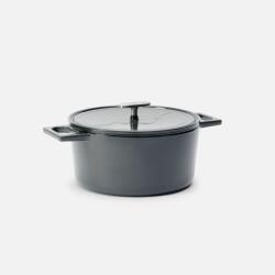 FABINI Lábas FABINI & Těhotnej kuchař, ø 26 cm (5, 5 l) - Zománcozott öntöttvas lábas fedővel, szürke (112310332625111)