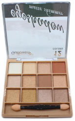 Gulflower Paleta farduri de ochi, Gulflower, Eyeshadow Matte Shimmer, 12 culori, 02 (VES0655)