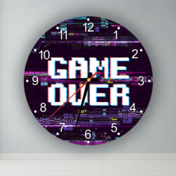  Game over pixel kör alakú falióra