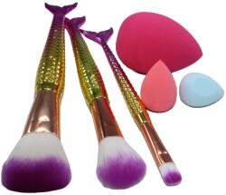 Makeup Set aplicatoare machiaj, Makeup, 3 pensule, 3 bureti (TS1702)