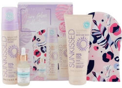 Sunkissed Set Autobronzare, Sunkissed, Pure Glow Collection Tanning Gift Set, cu Spuma Autobronzanta Dark (VES2586)