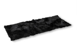 Wooline Birkabőr szőnyeg hosszú szőrrel fekete színben 60 x 160 cm - birkabőr