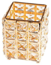 Luxorise Suport pensule machiaj, Luxorise, Crystal Makeup Organizer, Gold (TS2649)